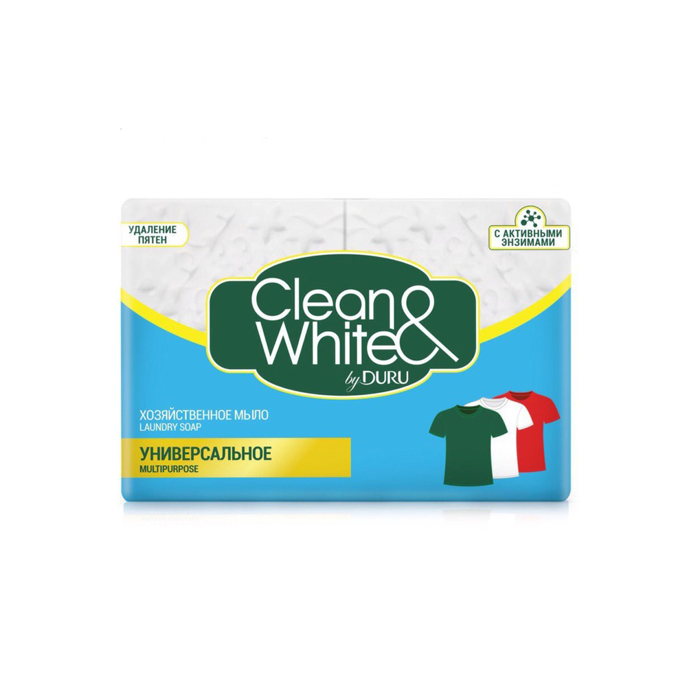 Мыло хоз. Универсальное clean&White Duru 120г                  .