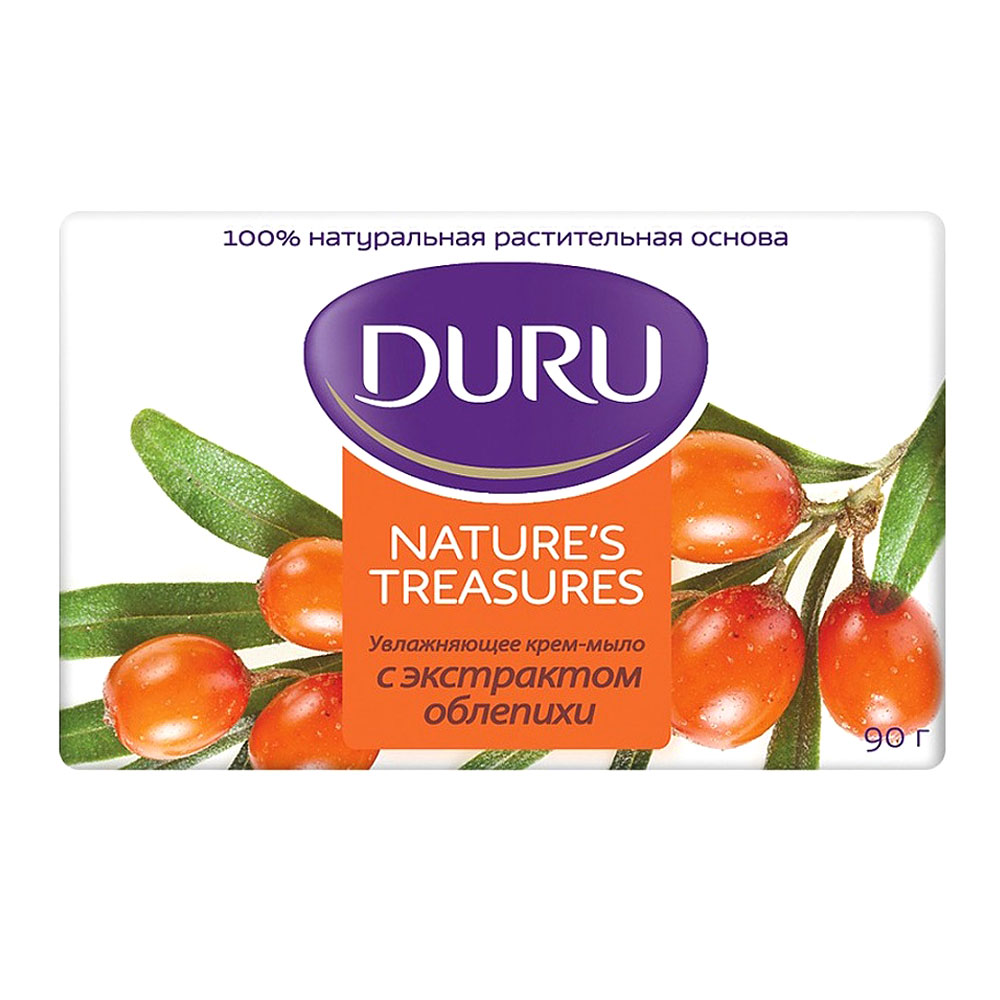 Nature treasures. Duru nature's Treasures крем-мыло 90г. Duru с облепихой мыло. Увлажняющее мыло с облепихой. Duru Fresh мыло цвет.облако(э/пак)4*100г.