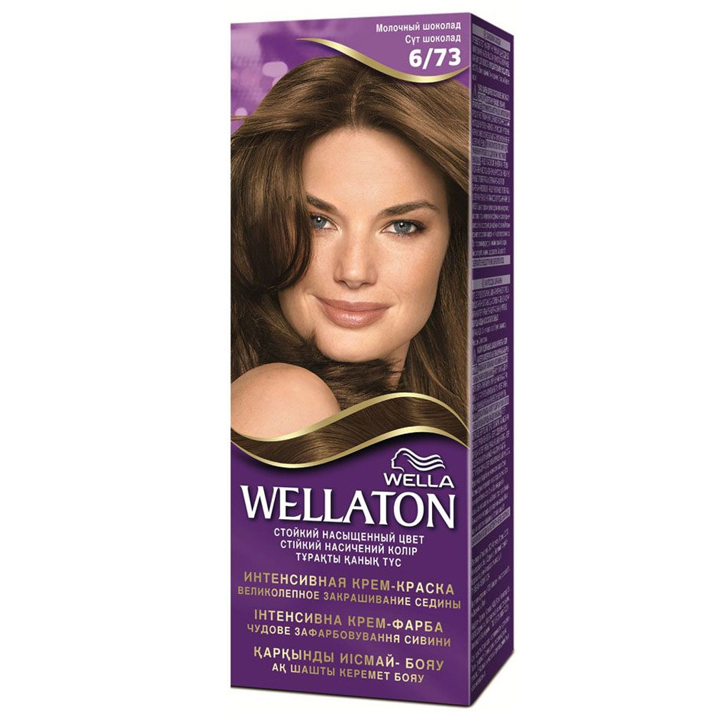 Краска для волос Wellaton 6/73 молочный шоколад