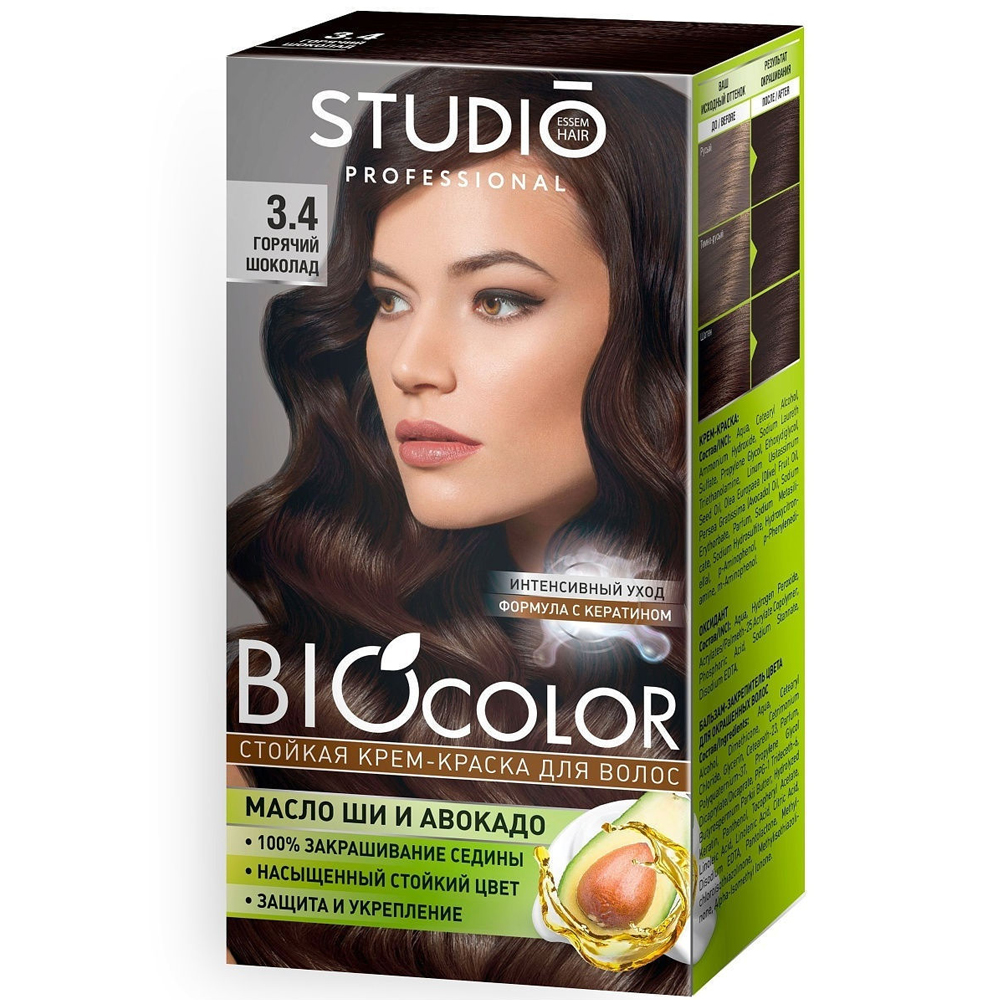 Студио краска для волос Biocolor 3.4 горячий шоколад
